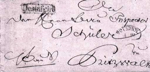 Disinfected cholera letter from 1831