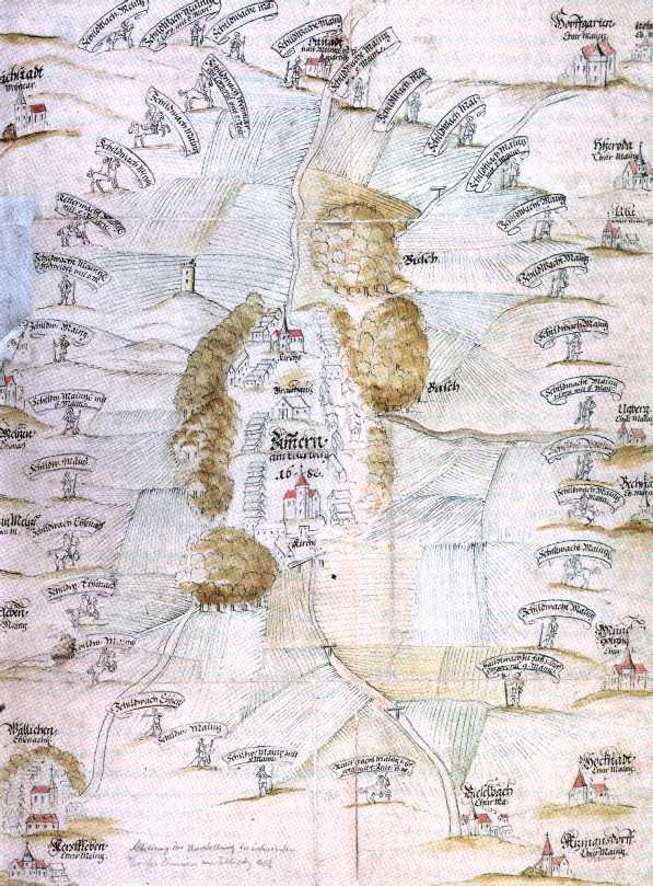 Schildwachenplan Zimmern bei Erfurt 1682