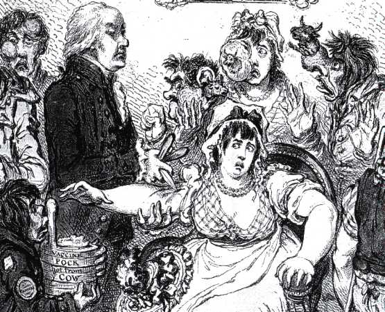 Caricature of opponents of vaccination from 1802