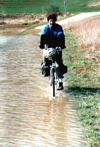 berfluteter Radweg