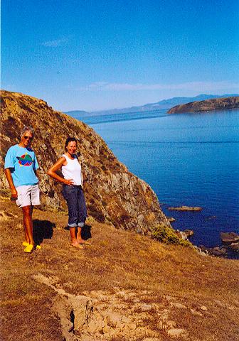 Martin und Uta an der Makara Beach