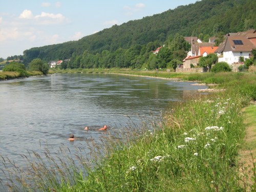 Schwimmen in der Weser