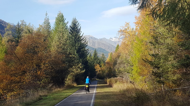 Brennerradweg auf alter Bahntrasse